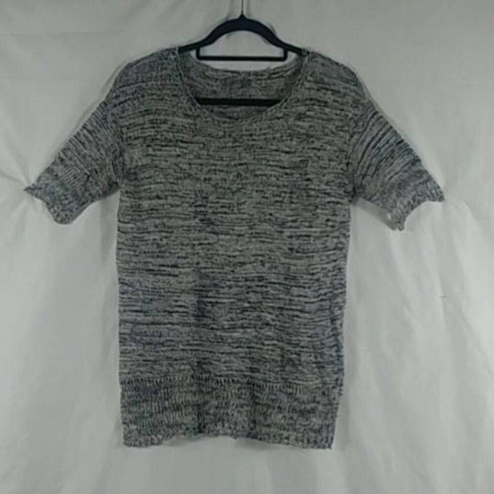 J. Jill Women's Grey Short Sleeve Linen Pullover Casual Summer Top Size XS